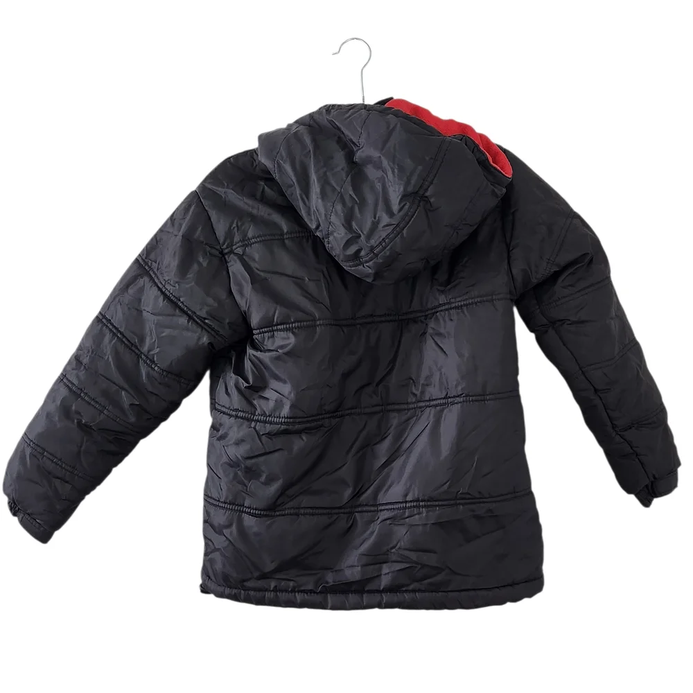 Calvin Klein Black and Red Puffer Jacket Medium 10/12 Kids Winter Coat Unisex